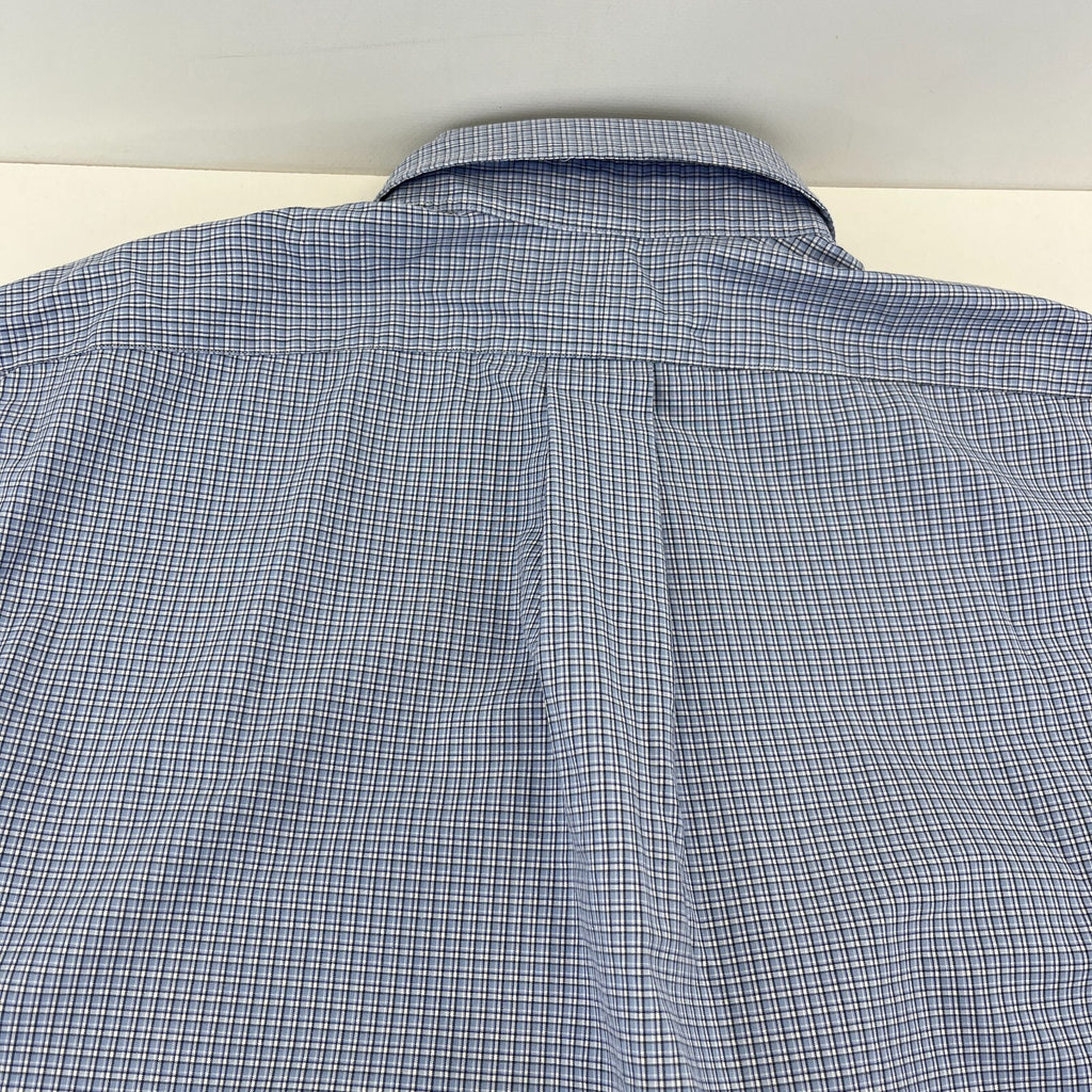 Ralph Lauren Shirt Mens size M Blue Check Cotton Button Up RL Pony
