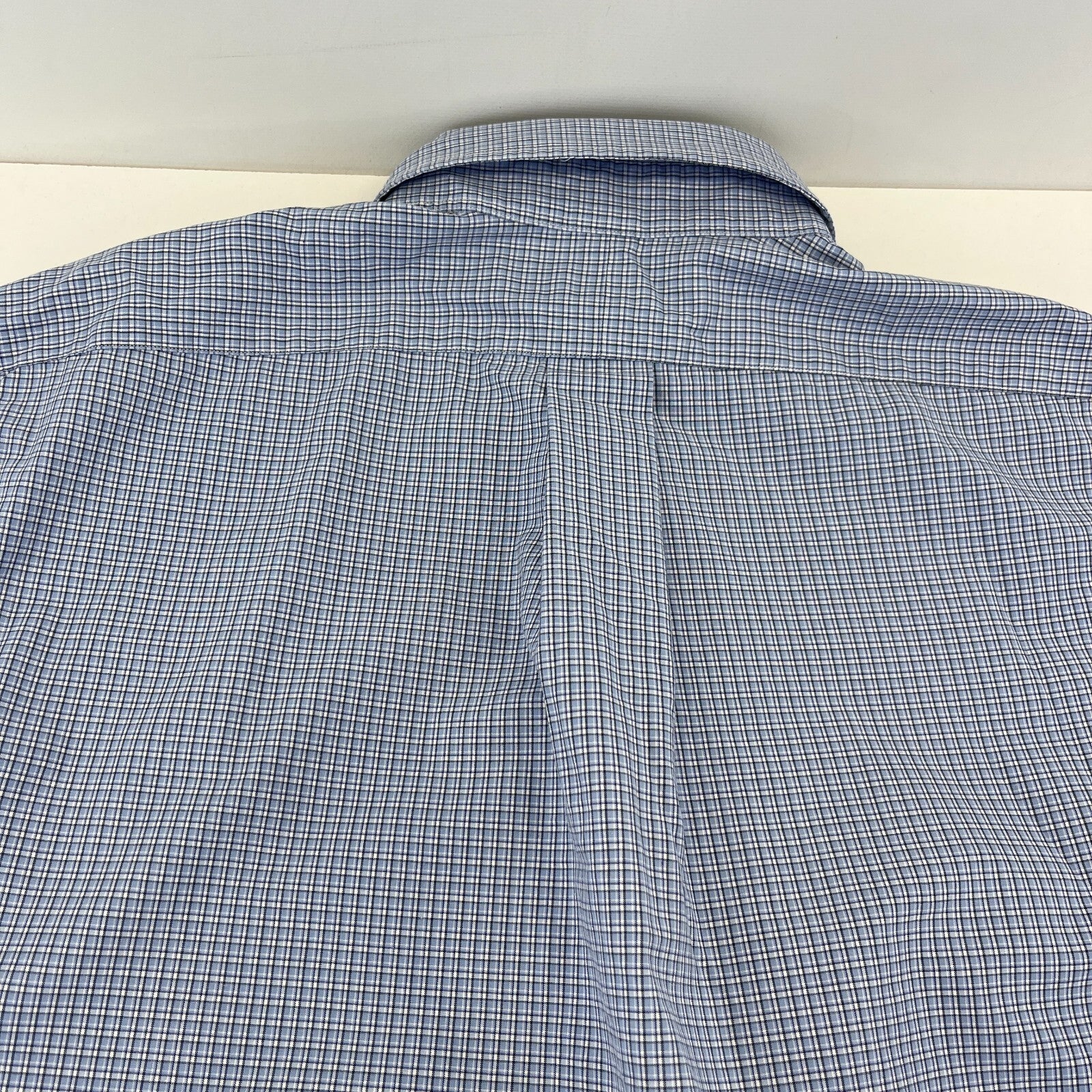 Ralph Lauren Shirt Mens size M Blue Check Cotton Button Up RL Pony