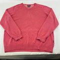 Fynch Hatton Supersoft Cotton Men's V Neck Jumper in Pastel Pink size 2XL