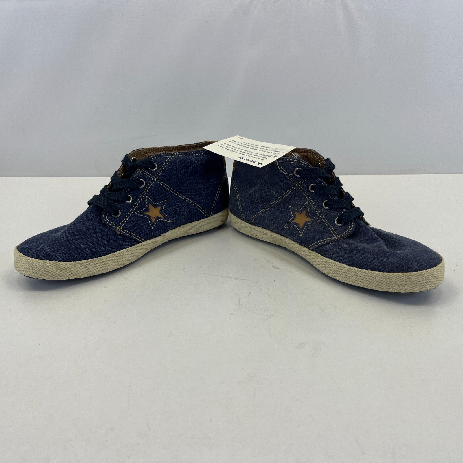 Converse All Star Classic Hi Top Womens Denim Boots Trainers Lace Up size UK 3.5
