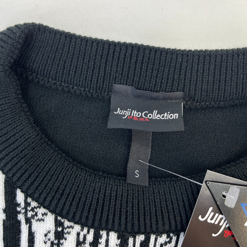 Junji Ito Collection Unisex Horror Jumper Black & White size Small - New