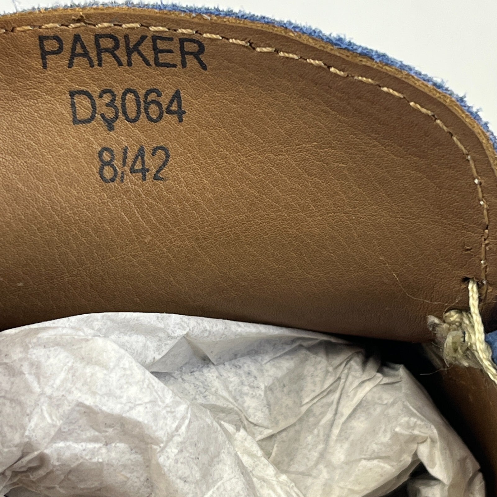 Chatham Parker Shoes Men’s Suede Leather Moccasin Loafers size 8 Admiral Blue