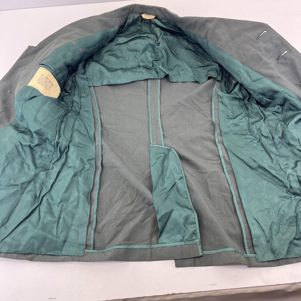 US Army Military Issued AG44 Uniform Jacket Blazer Green with Badges size 36R