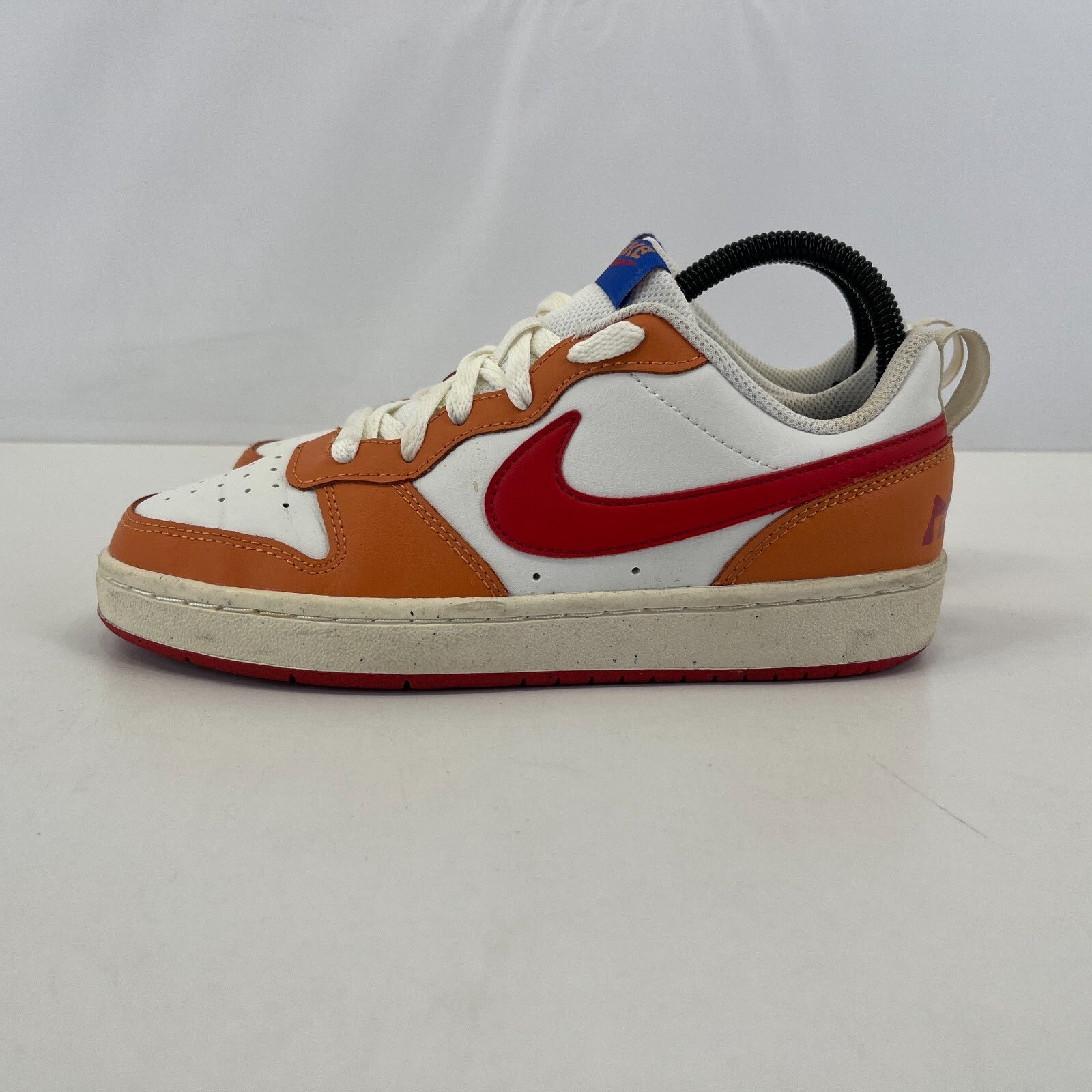 Nike Court Borough 2 Trainers UK size 4.5 White Orange Red