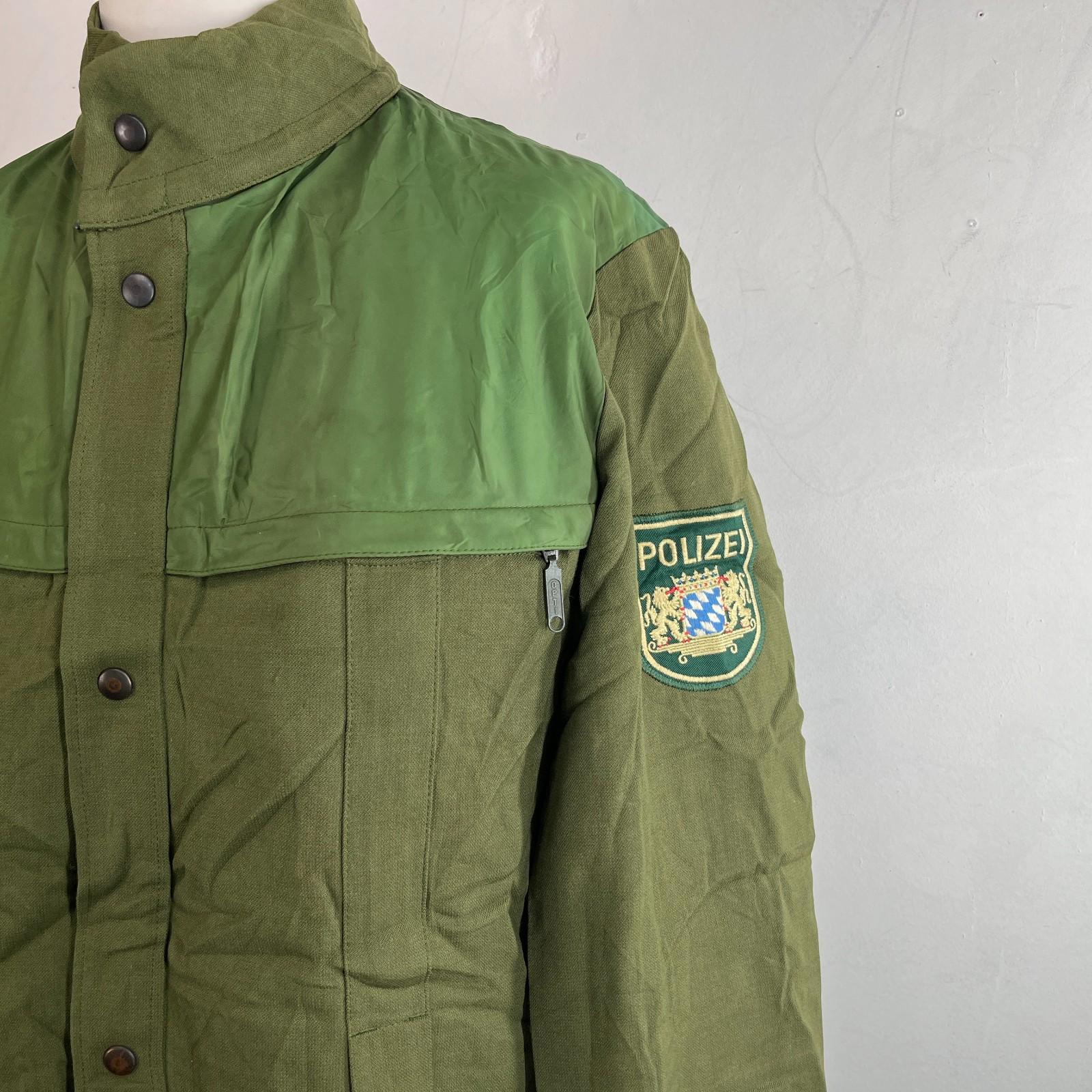 Vintage 1983 Wagner & Co German Polizei Police Heavy Jacket size EU 50 (UK Large) + Badge