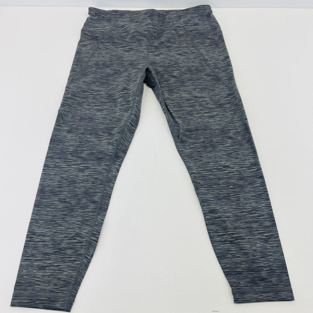 Sweaty Betty Power 7/8 Length Leggings UK L Grey/Green Micro Camo Print Gym Run