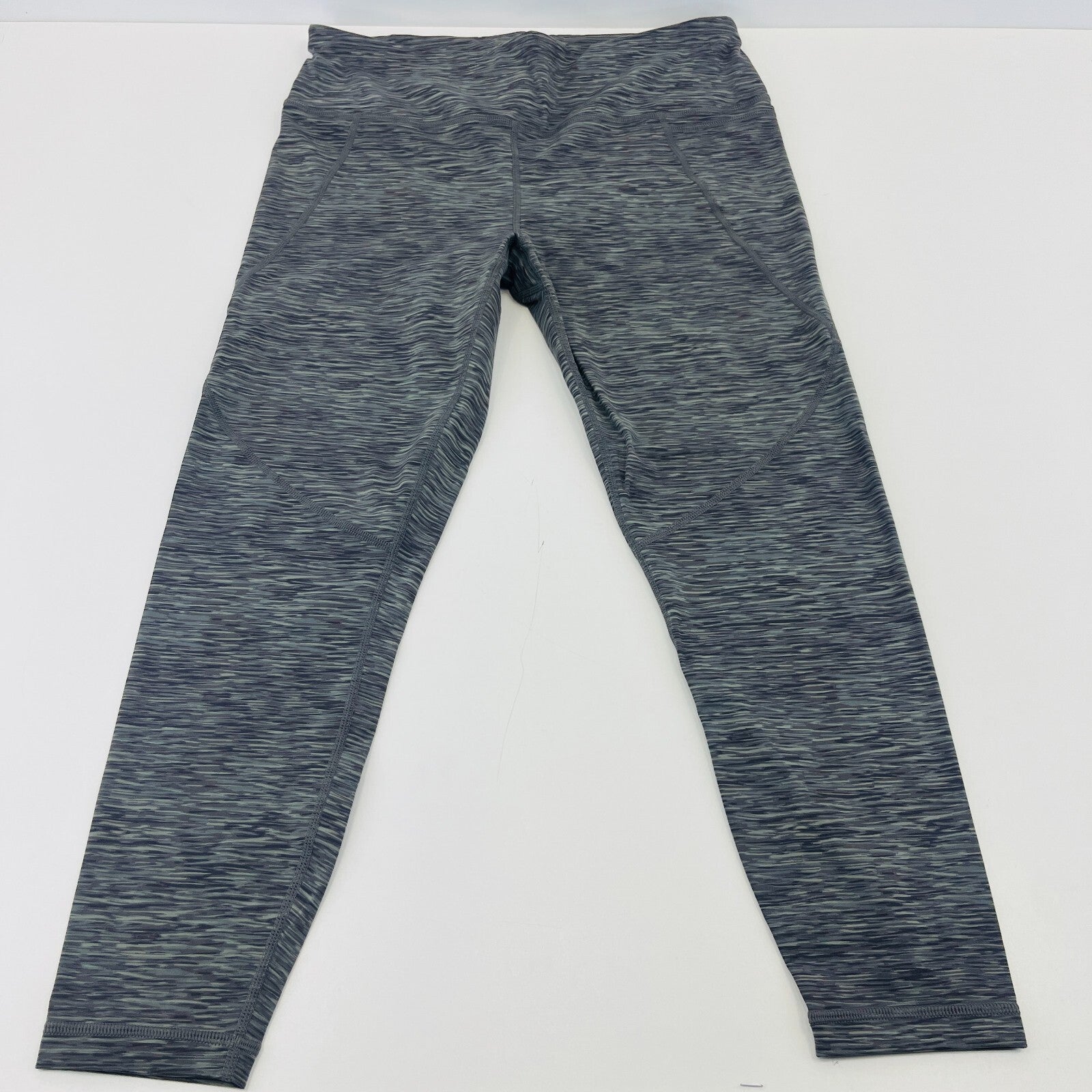 Sweaty Betty Power 7/8 Length Leggings UK L Grey/Green Micro Camo Print Gym Run