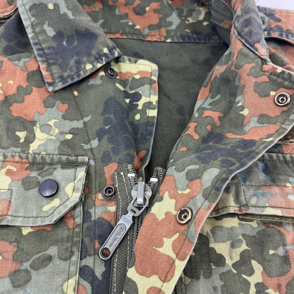 Custom Vtg German Army Flecktarn Camouflage Jacket Bob Marley Rasta Print size L