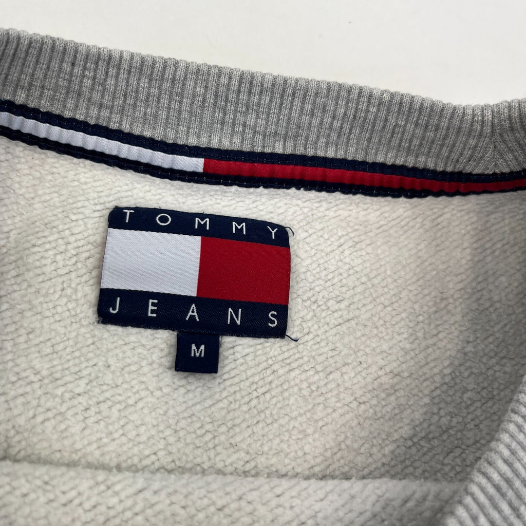 Tommy Jeans Men's Reverse Weave Sweatshirt in Grey Crew Neck size Medium