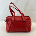 Genuine Vintage Radley Medium size Shoulder Bag Handbag Red Leather