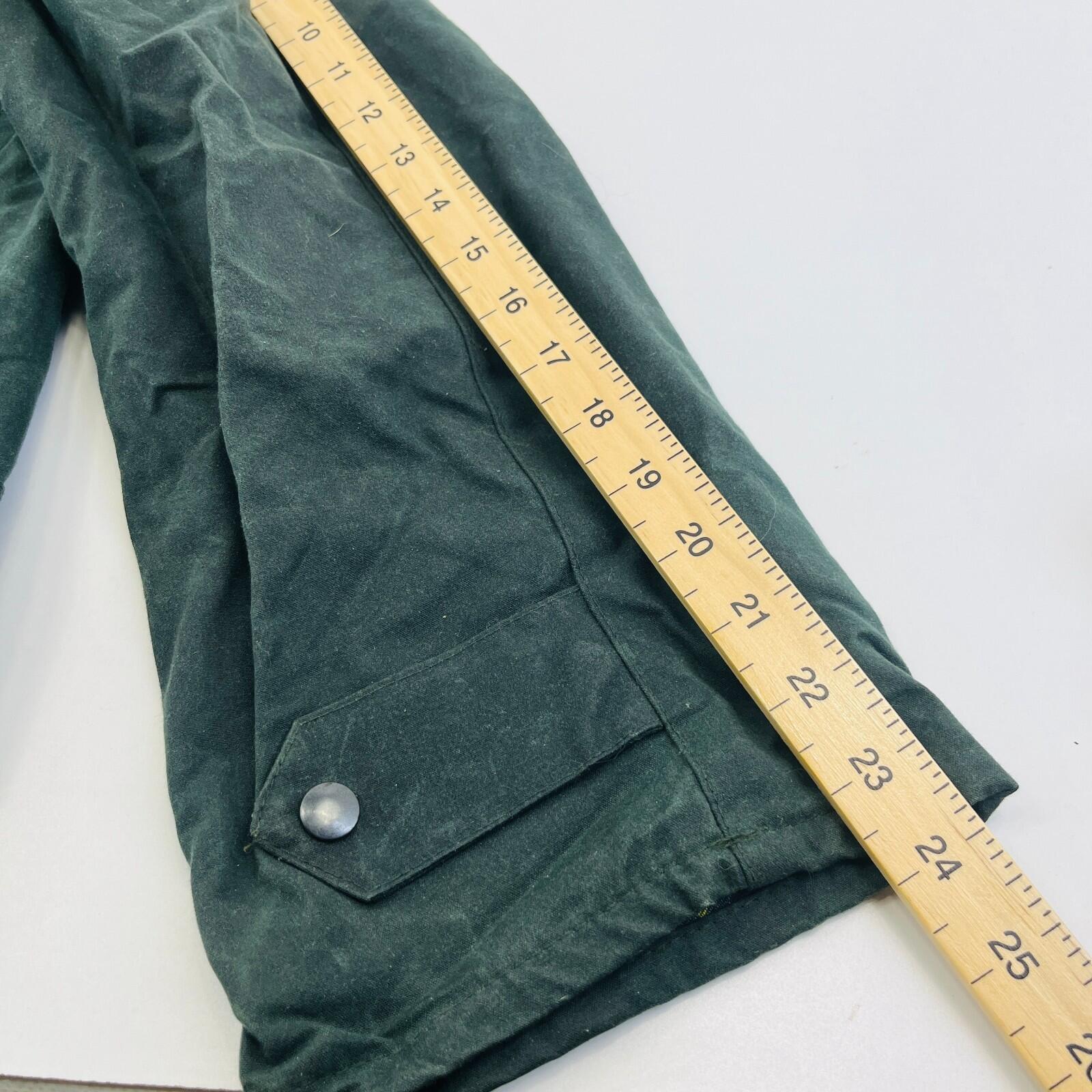Chiori Women's Waxed Cotton Stockman Weather Jacket Green Long Riding Coat UK XL