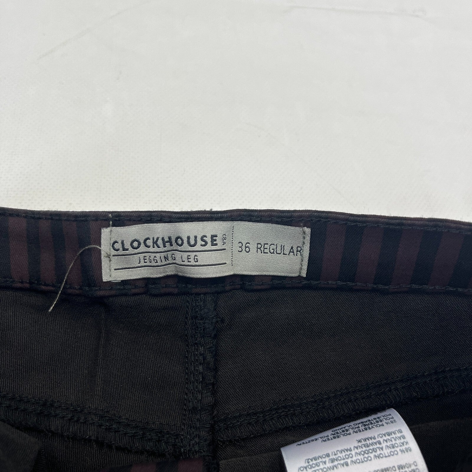 Clockhouse Womens Black/Purple Striped Jegging Jeans Skinny size 36R NWOT