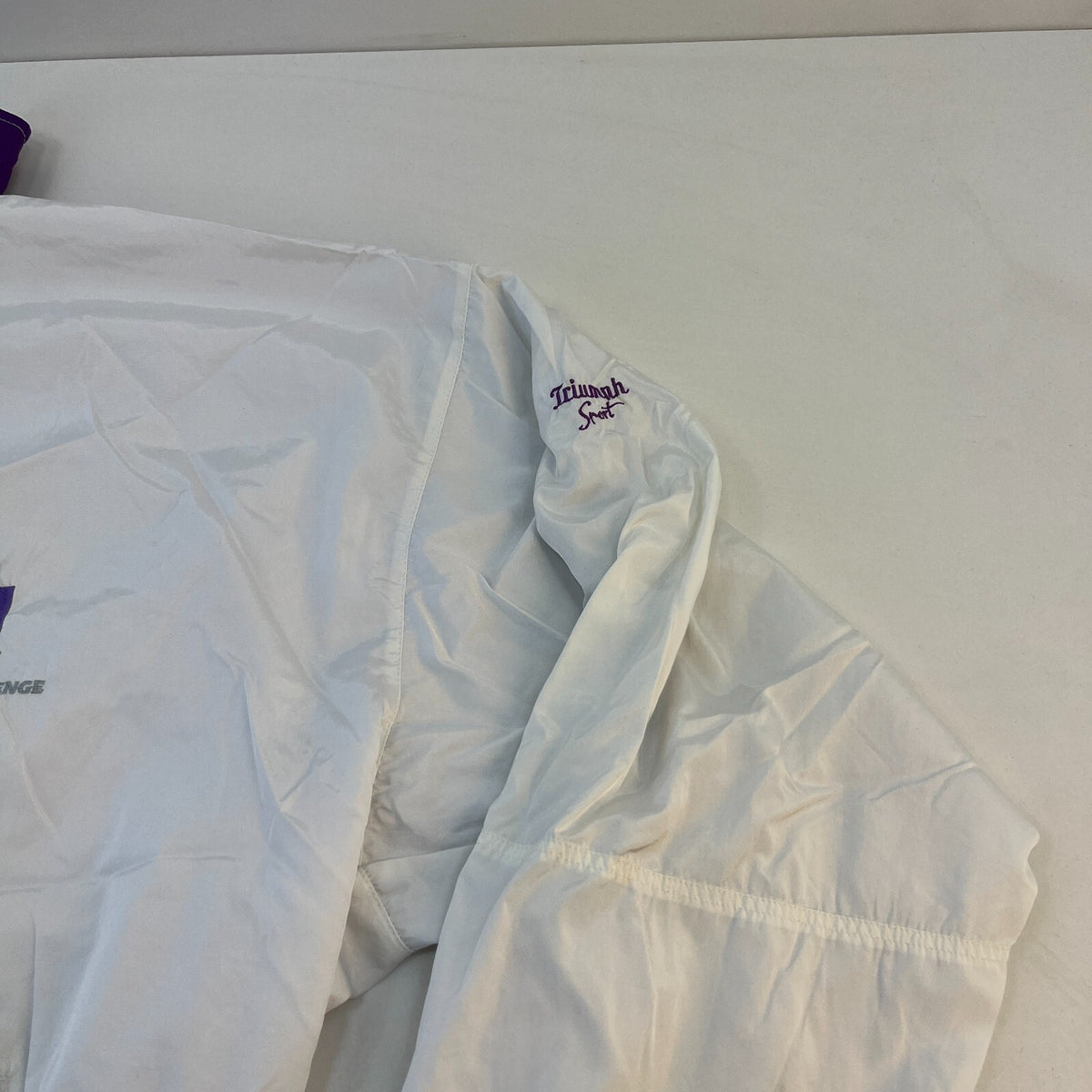 Rare Vintage Silk Cut Tennis Challenge Shell Suit Jacket White & Purple size L