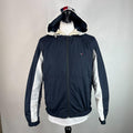 Tommy Hilfiger Waterproof Windproof Hooded Jacket Windbreaker size S Black/White
