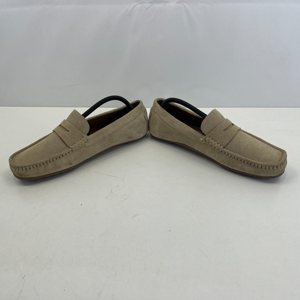 Chatham Parker Shoes Men’s Suede Leather Moccasin Loafers size 8 Beige