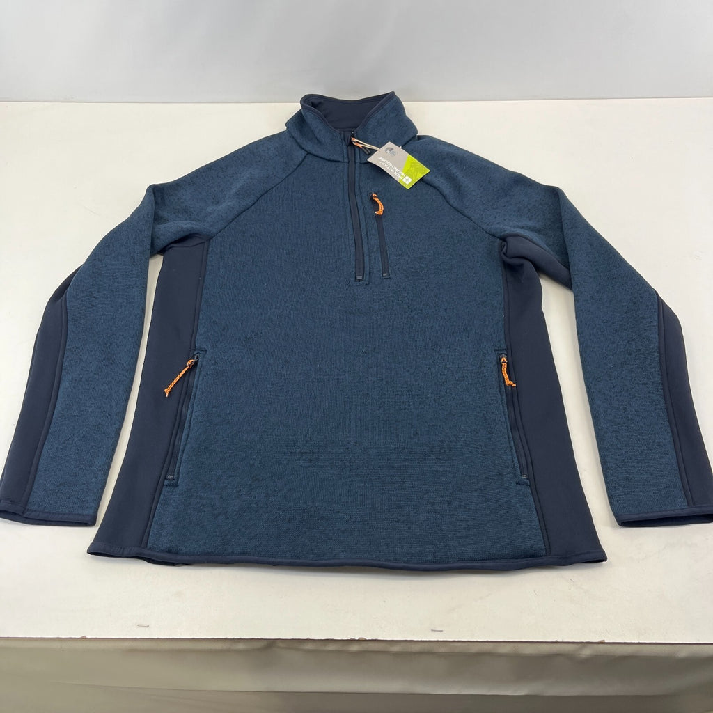 Mountain Warehouse Mens 1/4 Zip Fleece in Navy Blue with Zip Pockets size M