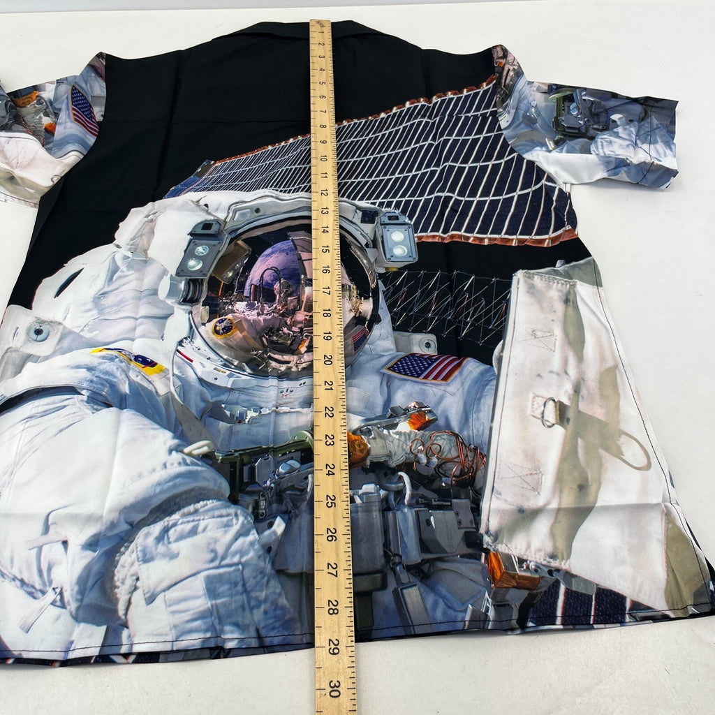 Gloomy Bear AOP Short Sleeve Shirt Astronaut Space Print size S Loud Sh*te Shirt