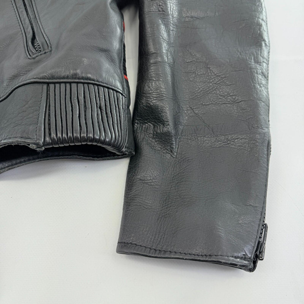 Vintage Kett Black Soft Leather Motorcycle Jacket Soft Leather Punk Biker UK 38