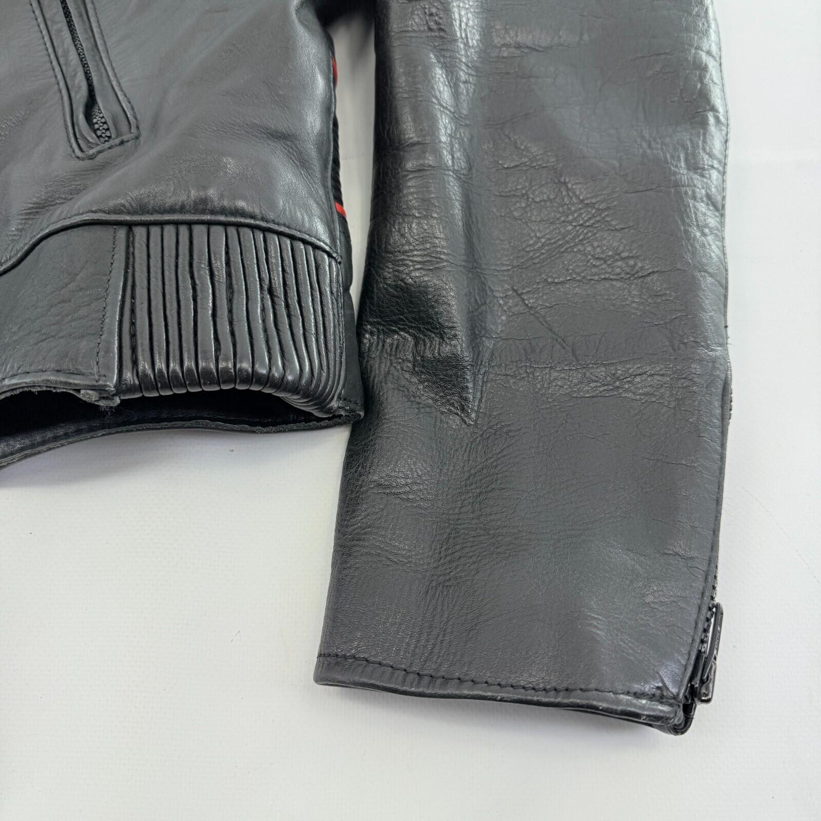 Vintage Kett Black Soft Leather Motorcycle Jacket Soft Leather Punk Biker UK 38