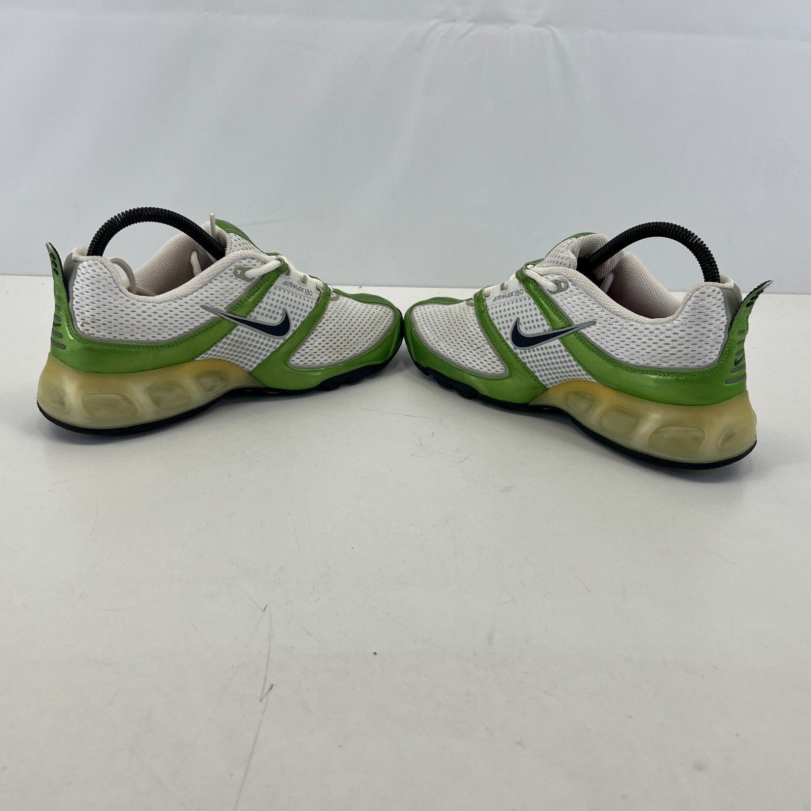 Nike Air Max 180 Trainers Metallic Green & White UK size 5 Running Sneakers