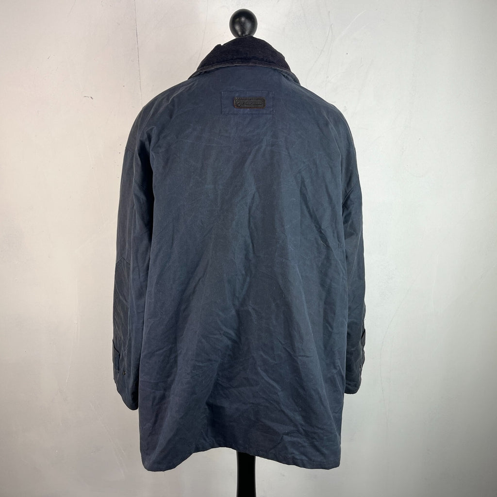 P.G. Field Men's Navy Blue Wax Jacket size XL British Made Outdoor Rural