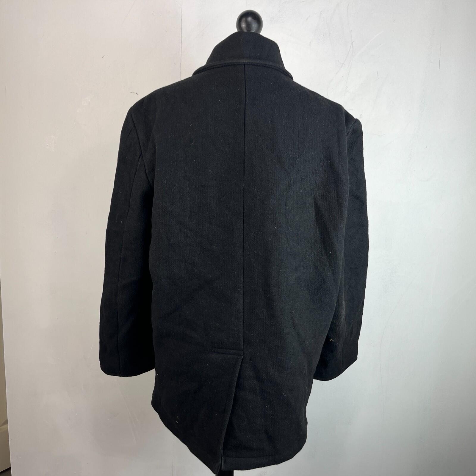 Genuine US Navy Black Wool Deck Jacket size XL Mil-Tec Formal Military