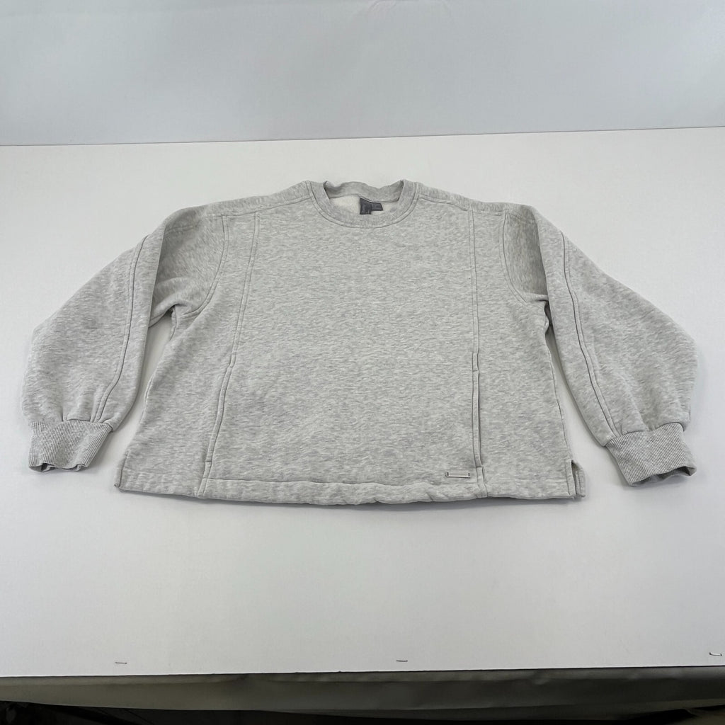 Sweaty Betty Premium Brushed Crew Neck Thick Sweatshirt Light Grey size M/12