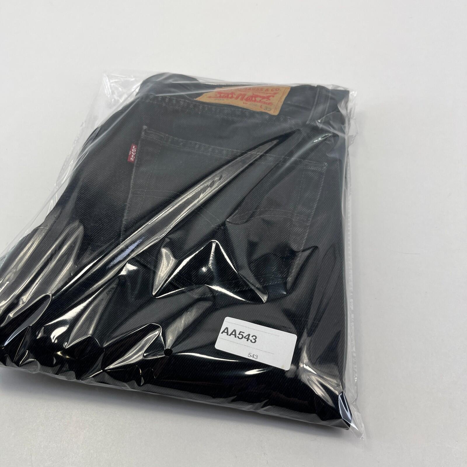 Women's Levi's 505 Regular Fit Jeans W29" L30" Black Denim Straight Leg