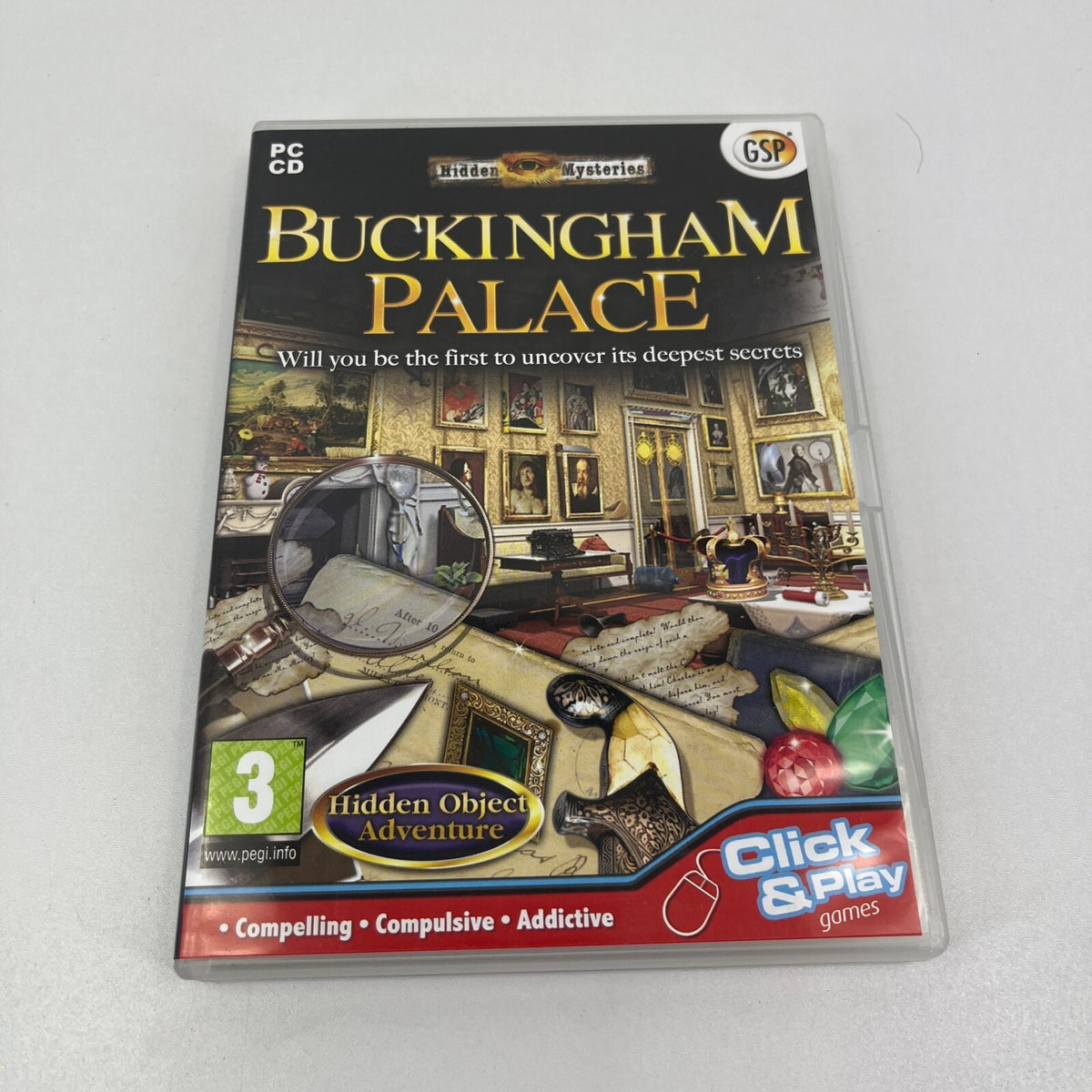 Buckingham Palace PC CD Rom Computer Hidden Object Game - Near Mint Condition