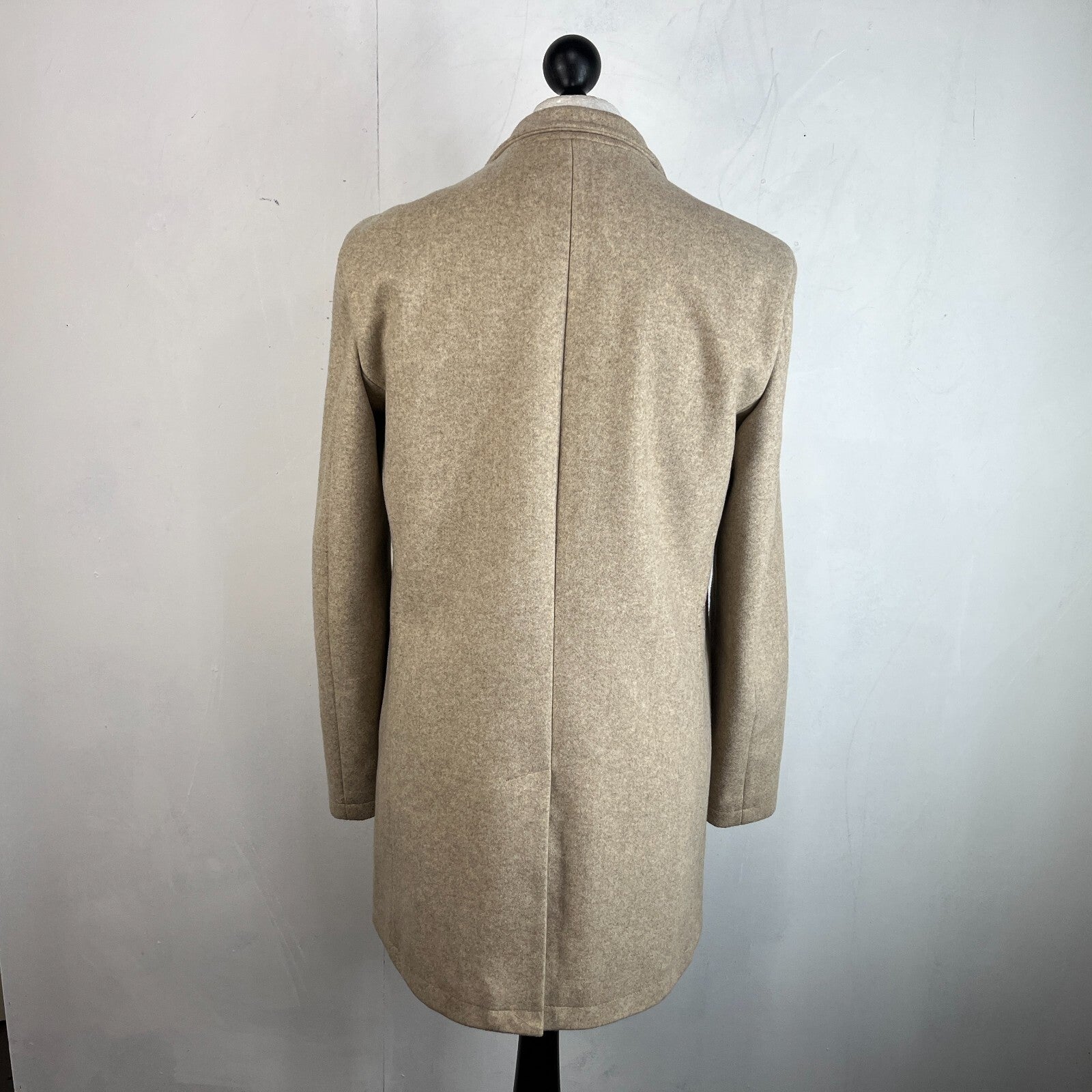 Simon Carter London Coat Mens 42R (Large) Oatmeal Beige Outdoors Office Smart Jacket