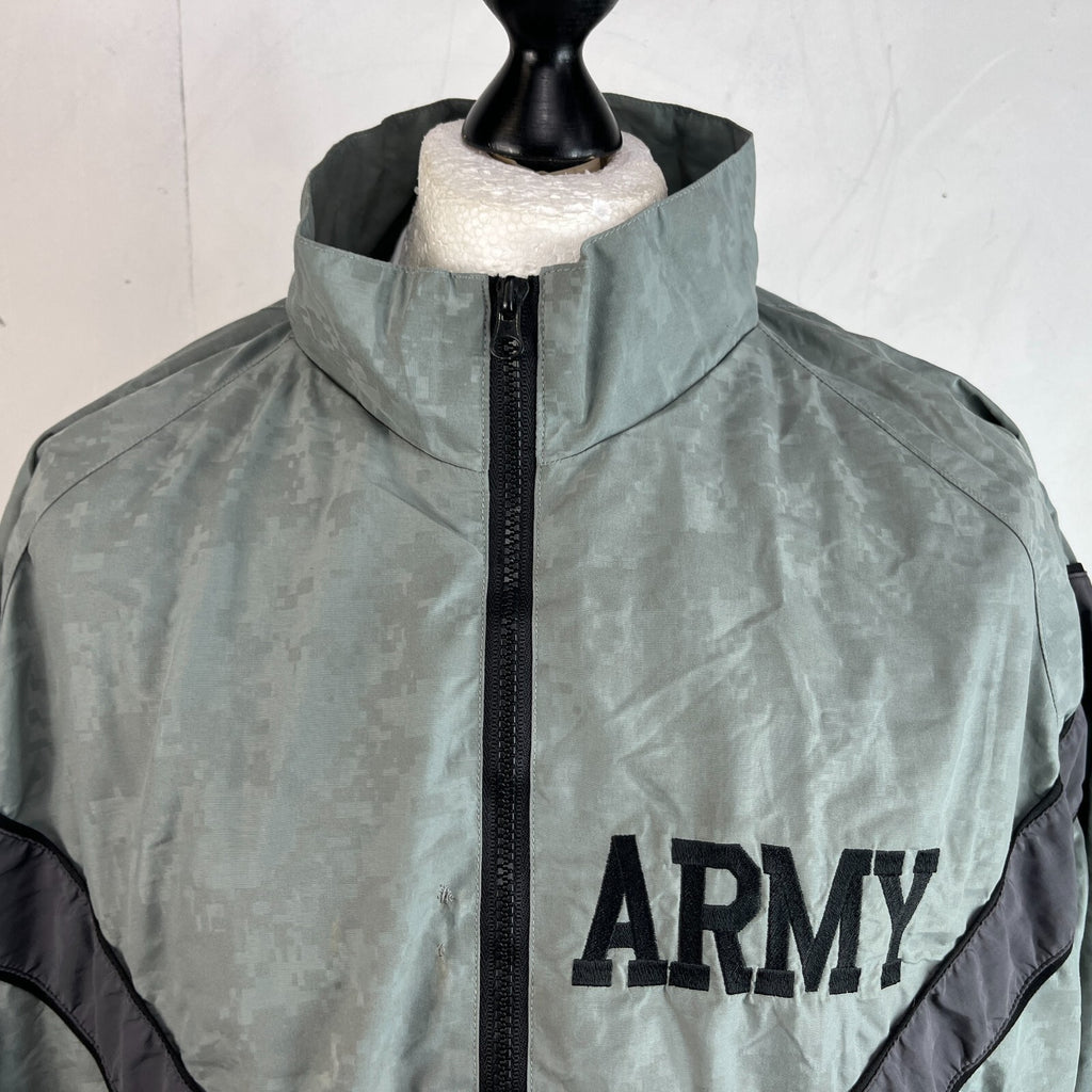 US Army Bomber Jacket Grey Digital Print Windbreaker US size Large