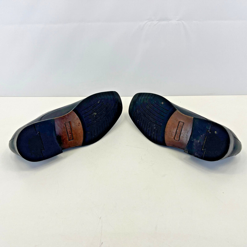Clarks Ultimate Comfort Collection Men's Leather Slip On Shoes in Black size 9 G