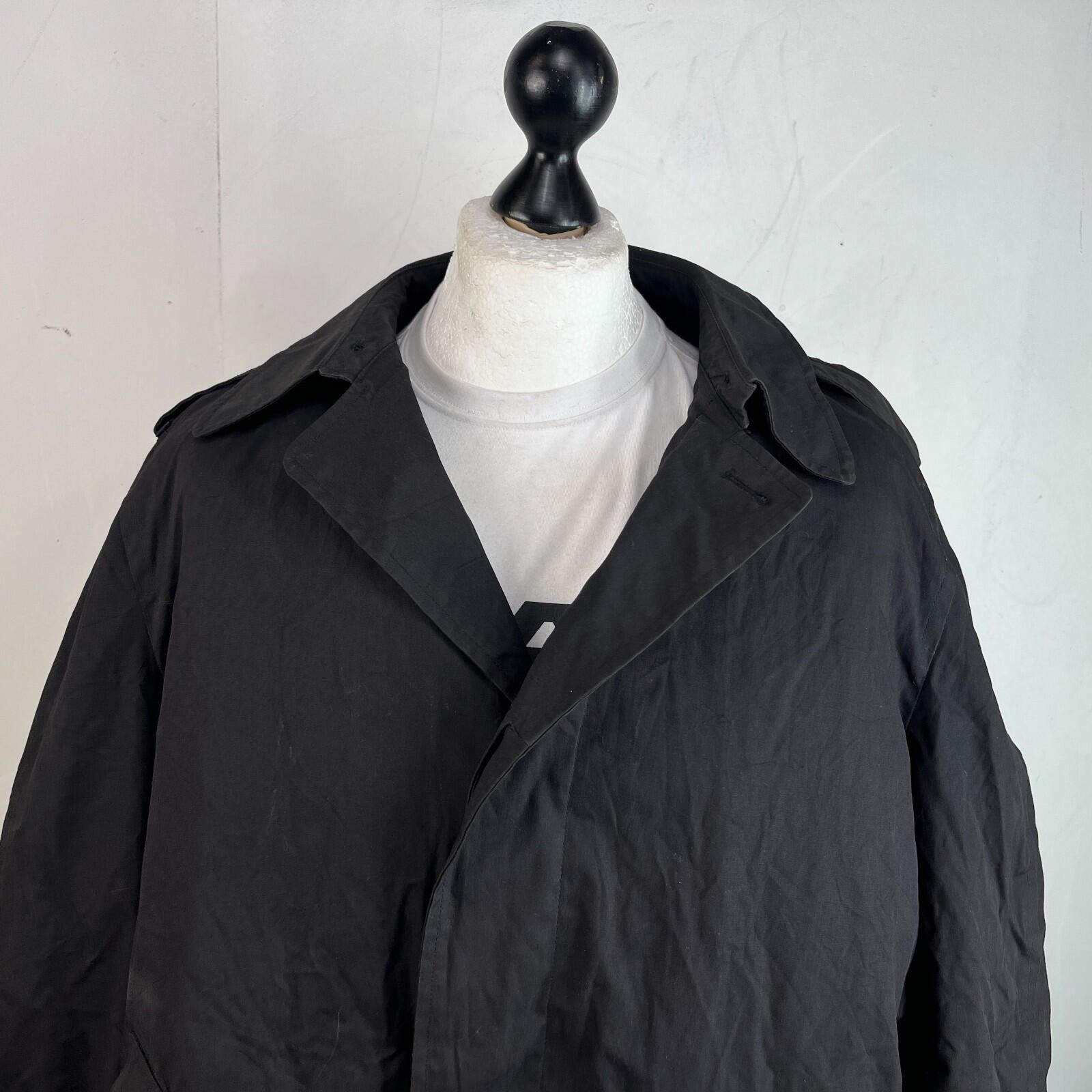 Genuine US Navy Black Trench Coat with Removable Liner size 44R Formal Military