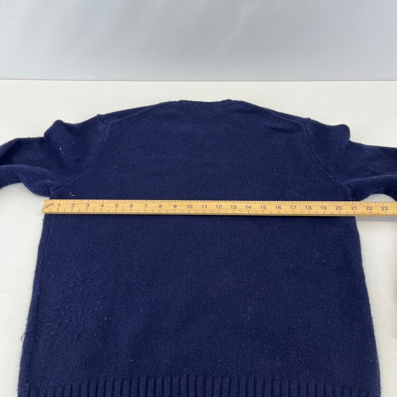 Polo Ralph Lauren Jumper Womens Medium Navy Blue Bear Wool Knit Pullover Sweater