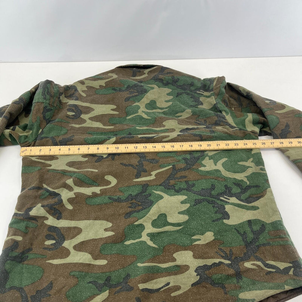 Fieldmaster Men's Insulated Flannel Shirt Green Camo size XL Hunting Outdoors