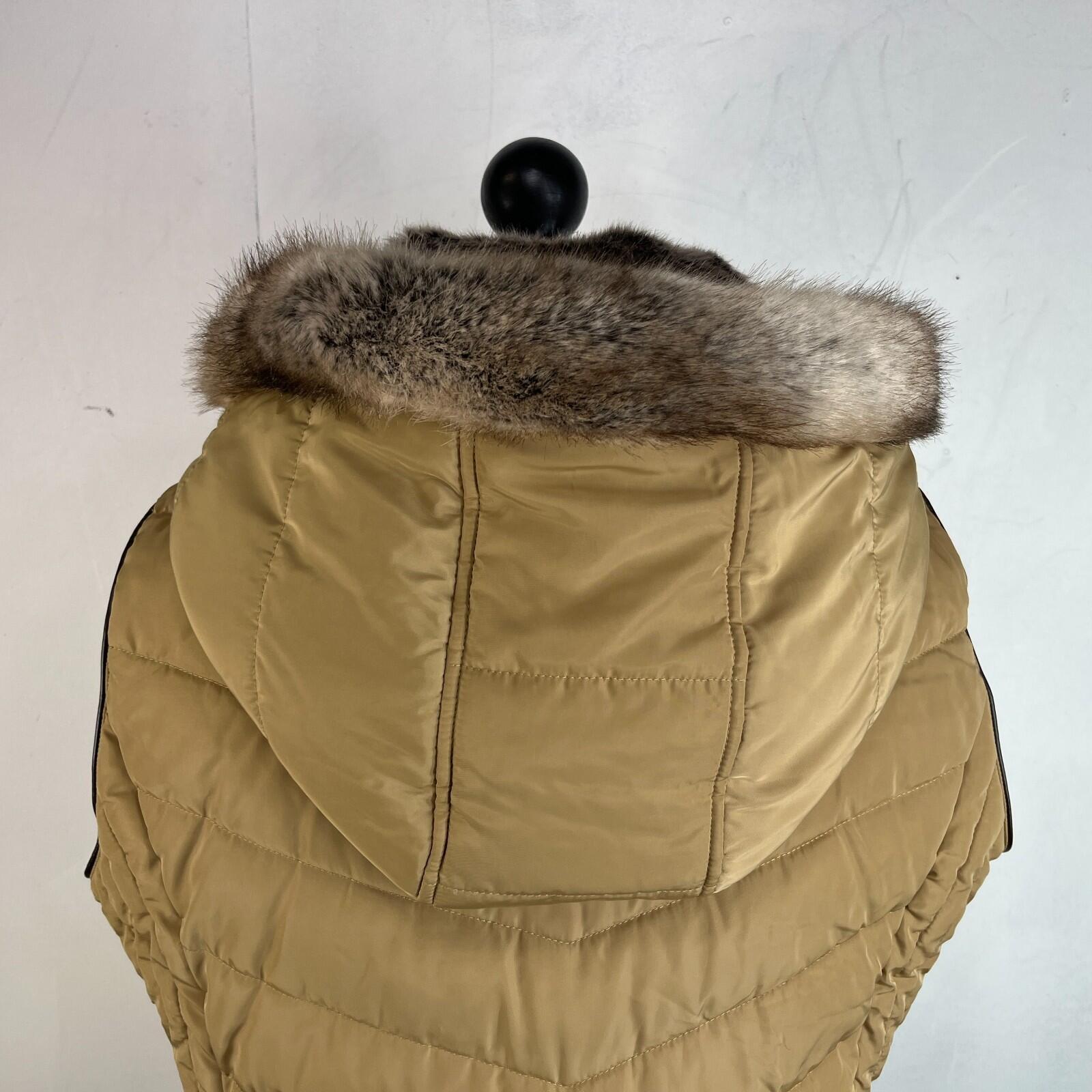 Joules Warm Welcome Collection Quilted Gilet with Faux Fur Collar Brown size 20