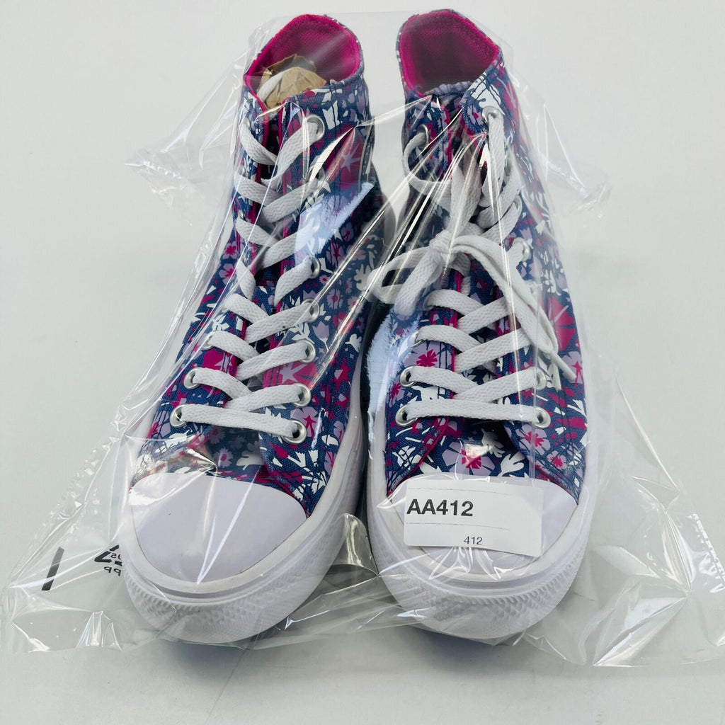 Converse All Star Chuck Taylor Hi-Top Purple Floral Womens Trainers UK size 5.5