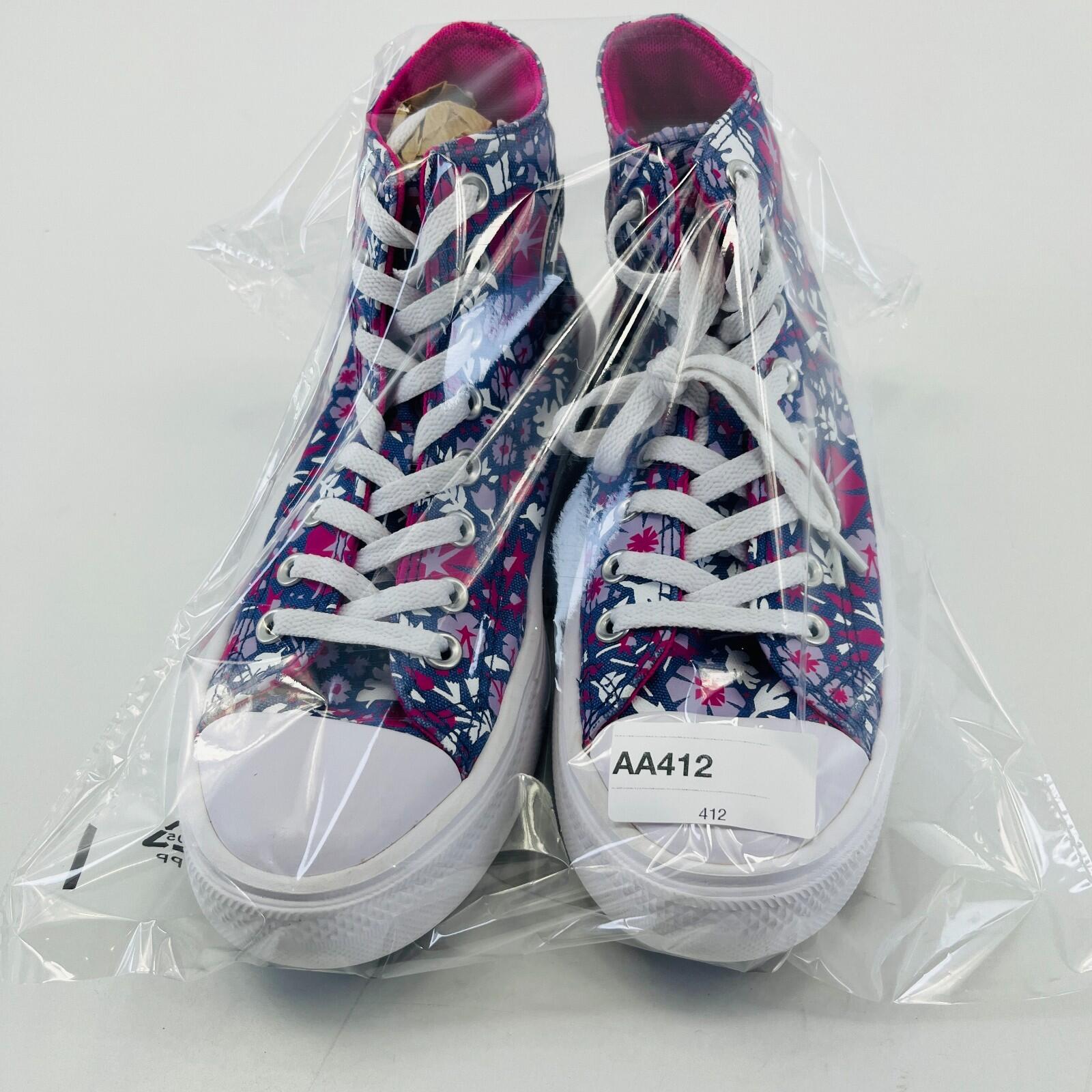 Converse All Star Chuck Taylor Hi-Top Purple Floral Womens Trainers UK size 5.5