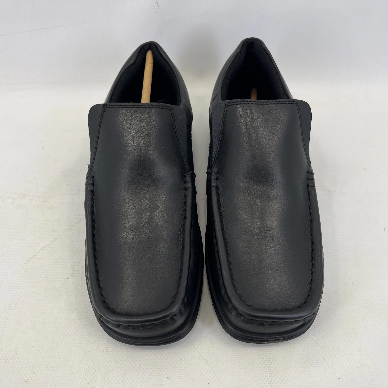 Pretty Green Waltham Slip On Shoes Moccasin Loafers Men's Black Leather size 7.5