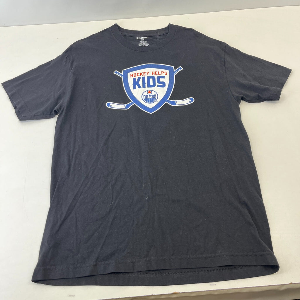 Edmonton Oilers Reebok NHL Team Logo T Shirt in Black size L - Lucic #27