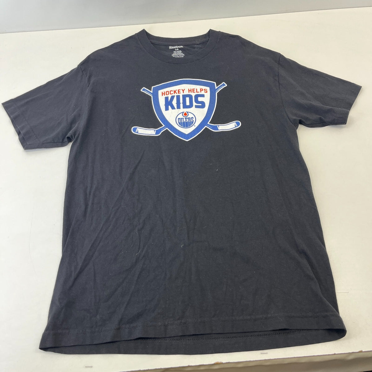 Edmonton Oilers Reebok NHL Team Logo T Shirt in Black size L - Lucic #27