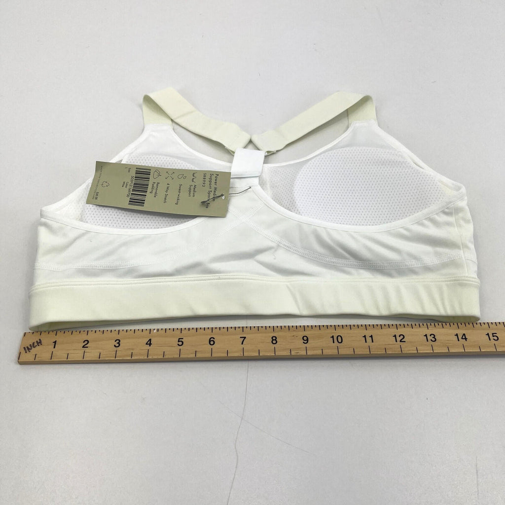 Sweaty Betty Power Medium Support Sports Bra in Ivory White size Large