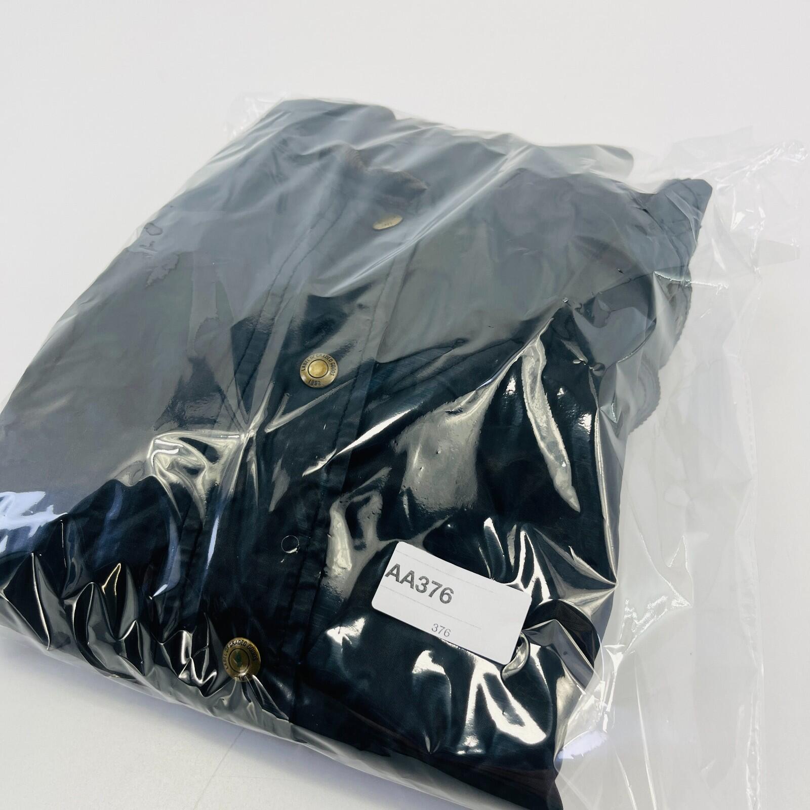 H&M Women's Wax Jacket in Black with Cord Collar size 14