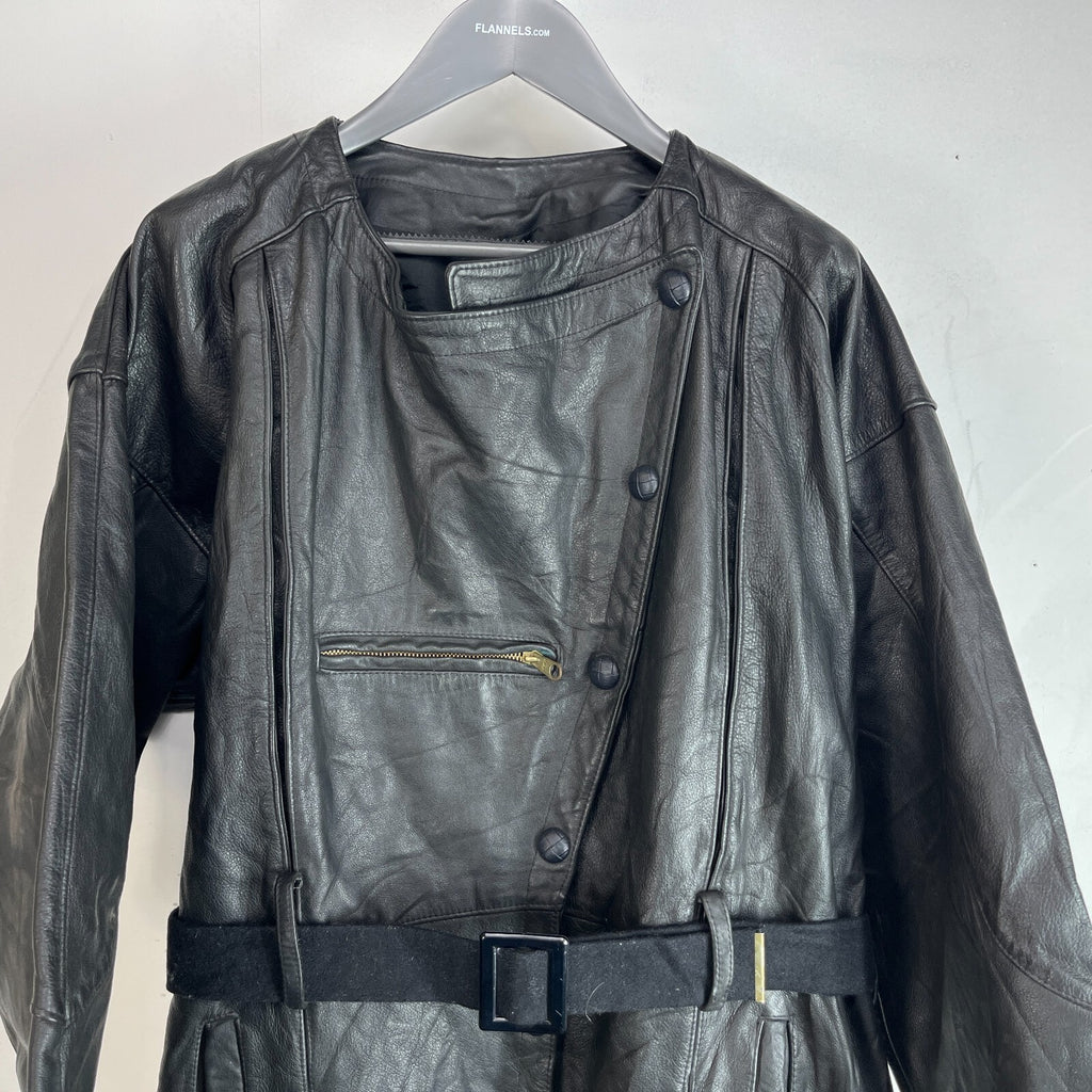 Super Rare Post WWII Military Motorcycle 1 Piece Leather Suit with Belt