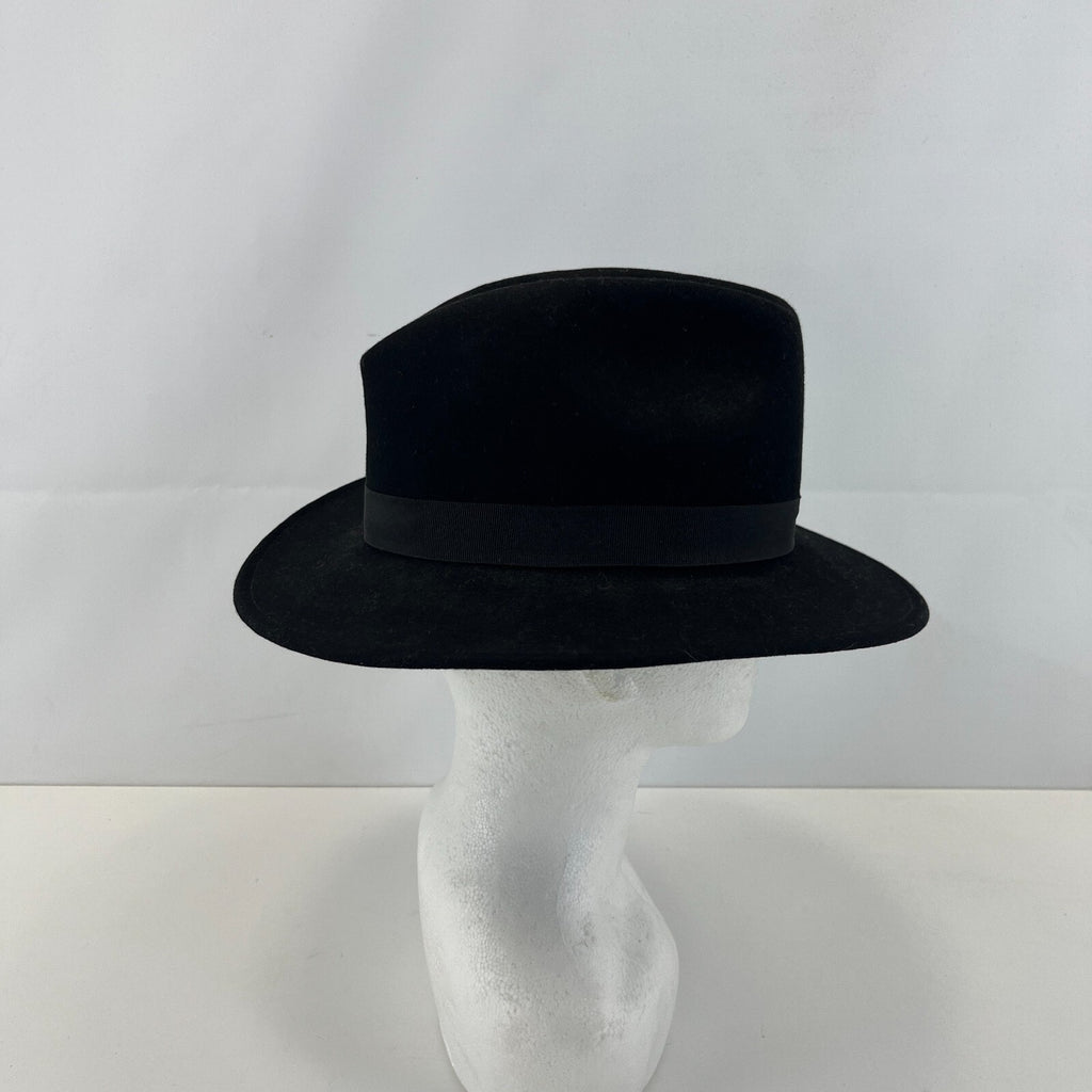 Debenhams Men's Fedora Hat Black 100% Wool size Small