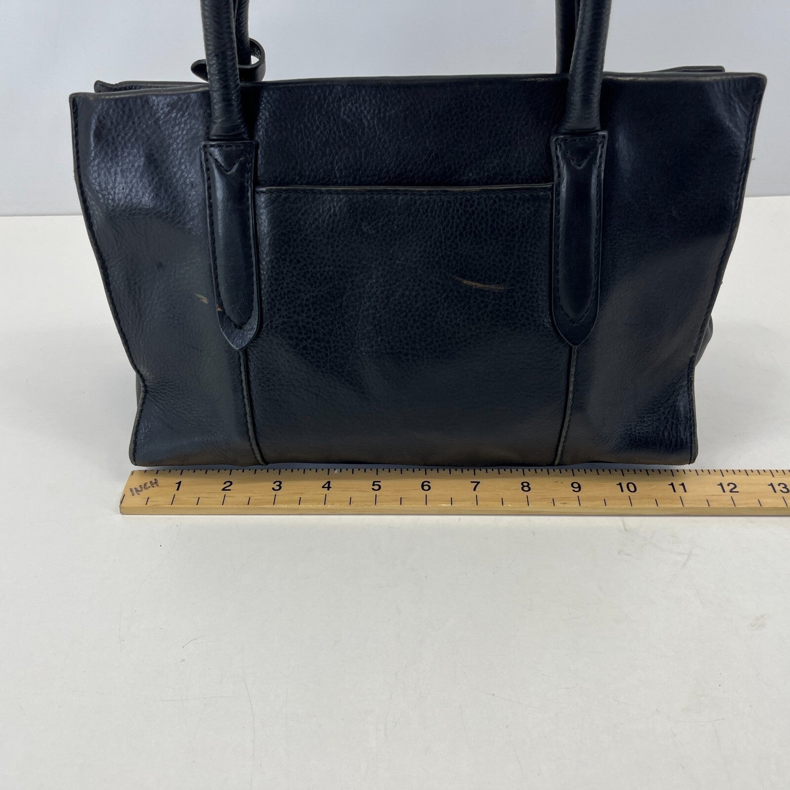 Genuine Radley Nlack Leather Open Top Grab Tote Bag - See Details