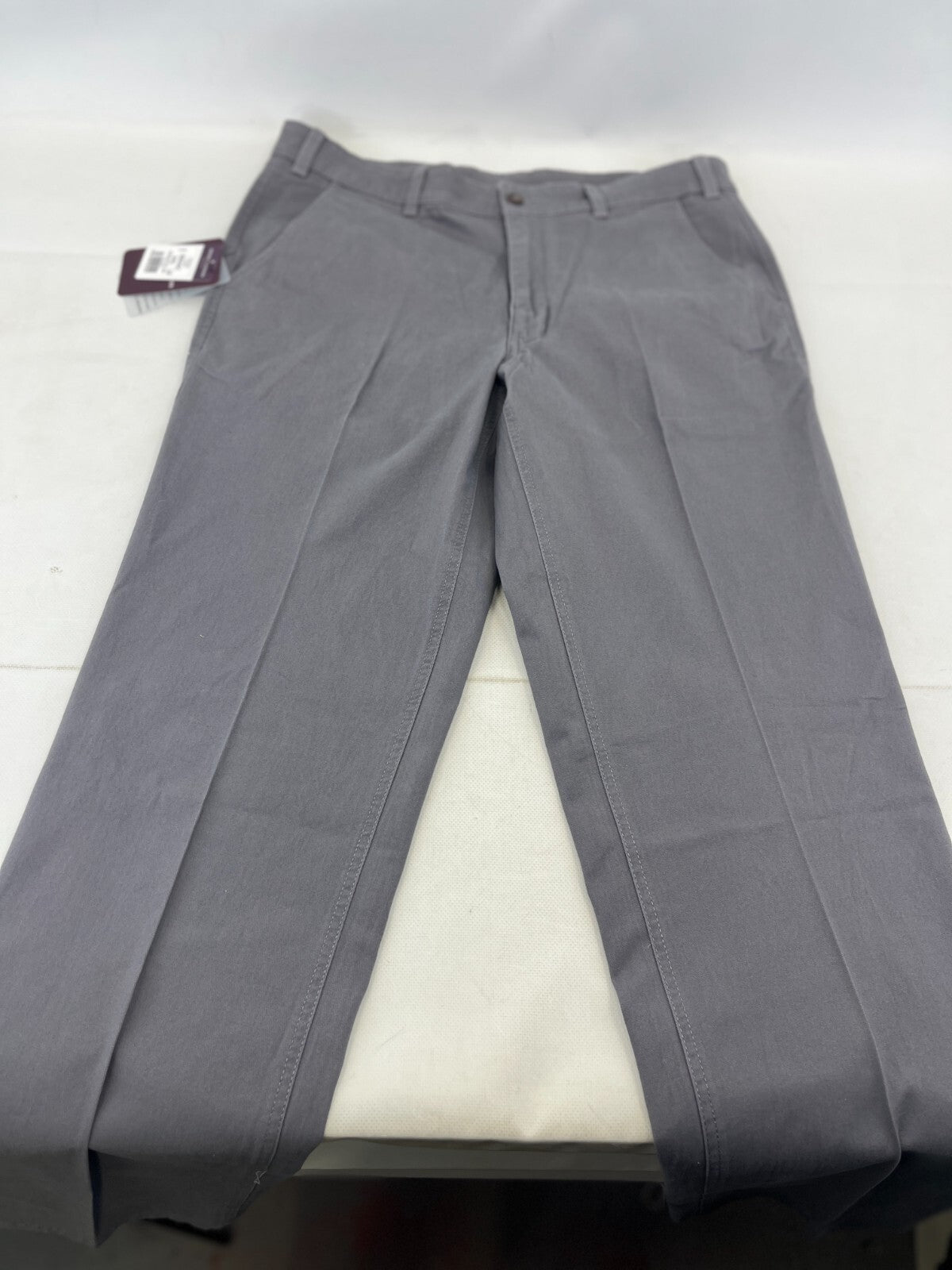 Brook Taverner Denver Chino Trousers in Grey Size 34L Cotton Stretch BNWT