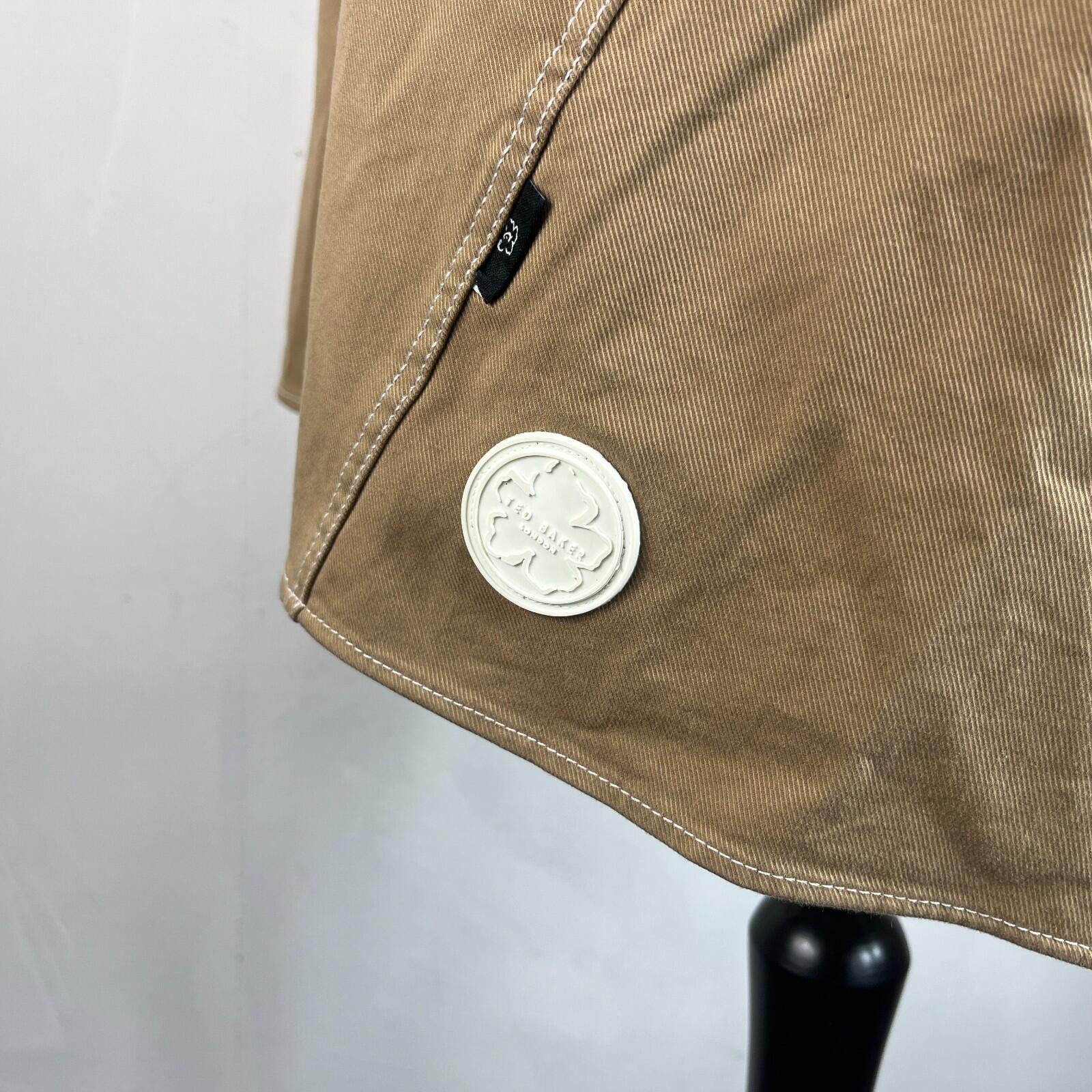 Ted Baker Chino Chore Jacket Shacket Men's Ted size 5 (XL) Beige Button Up