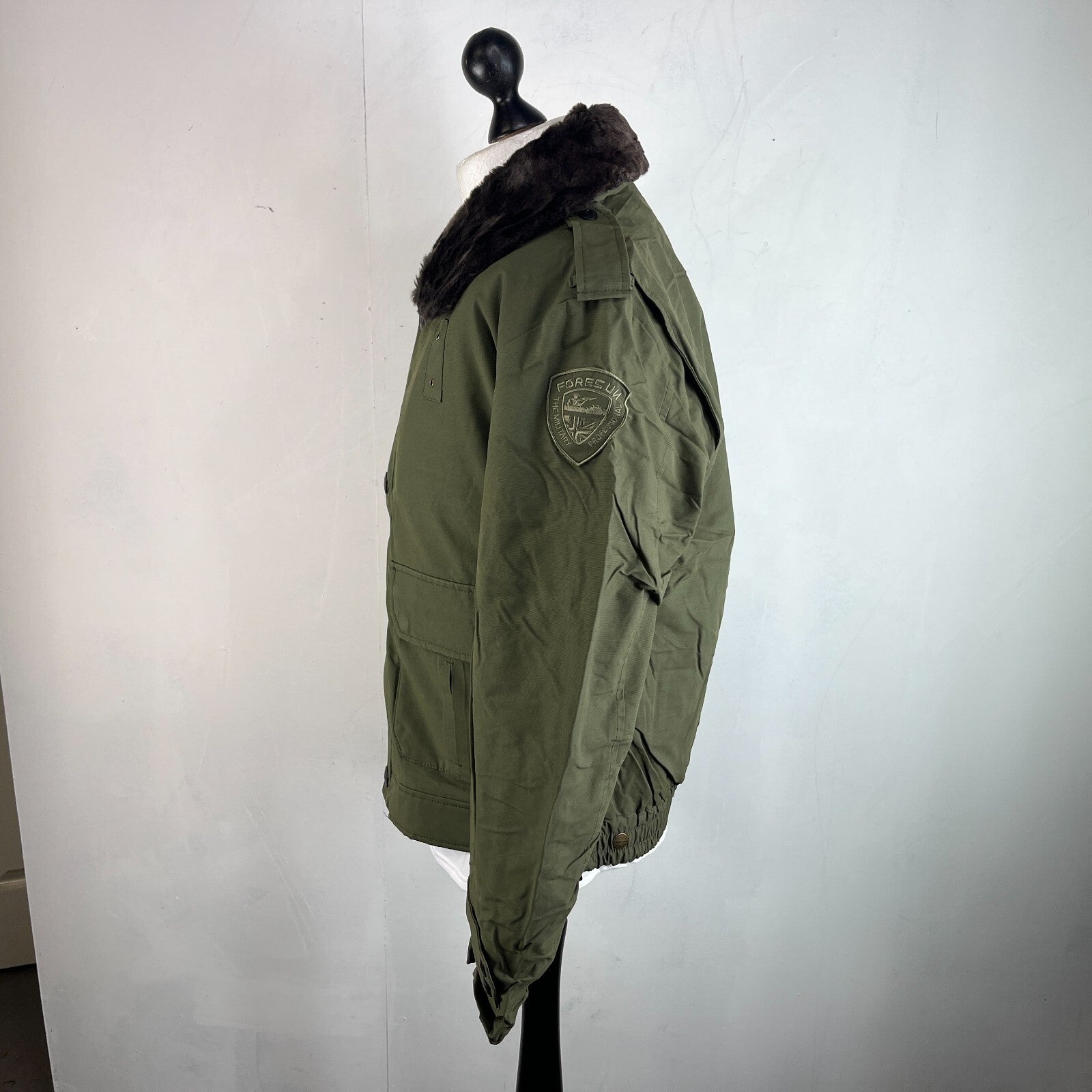 Foresun Professional Military Bomber Jacket w/ Liner & Faux Collar Shooting XL
