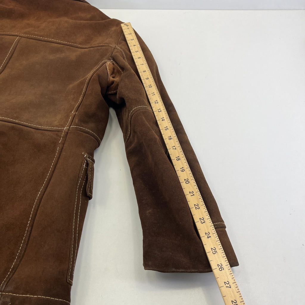 Vintage Excelled Heavy Suede Leather Rugged Wear Jacket size 44 Made in Canada